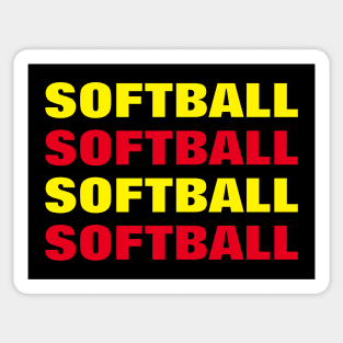 Softball - Repeated Text Sticker